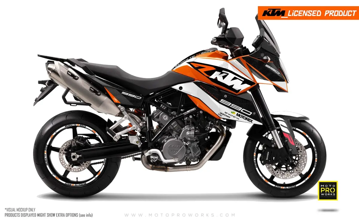 Ktm 990 Sm / Smr / Smt Graphics - "Rr-Tech" (White) 2