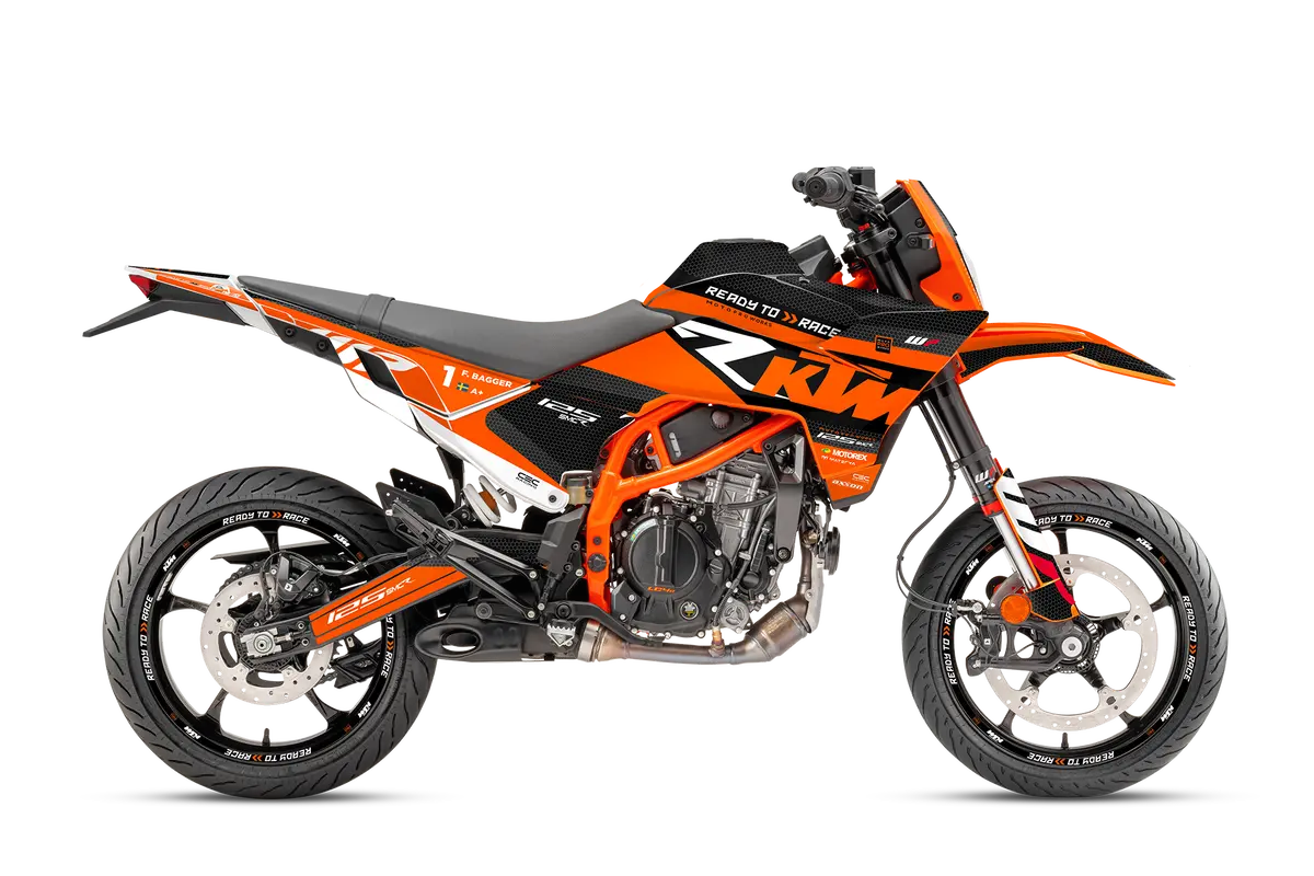 Ktm 125 Smc-R Graphics - "Rr-Tech" (Orange) 1