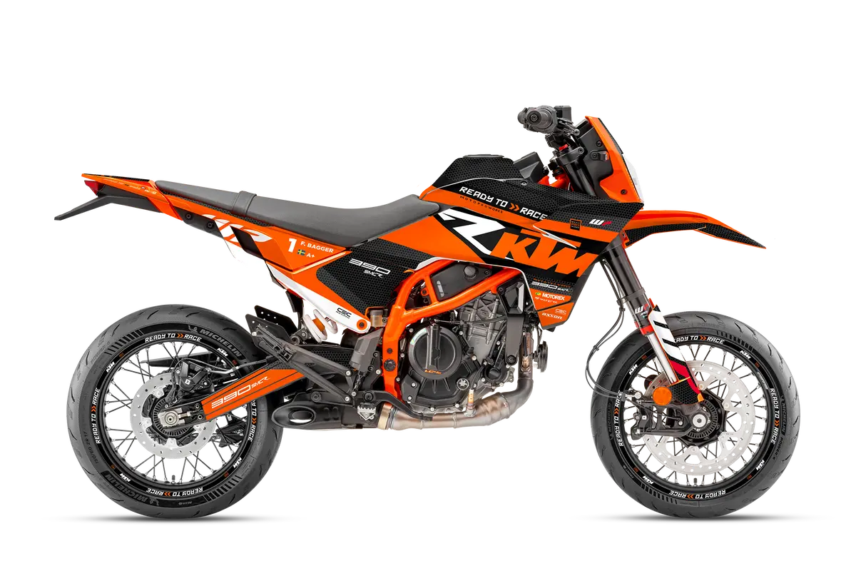 Ktm 390 Smc-R Graphics - "Rr-Tech" (Orange) 1