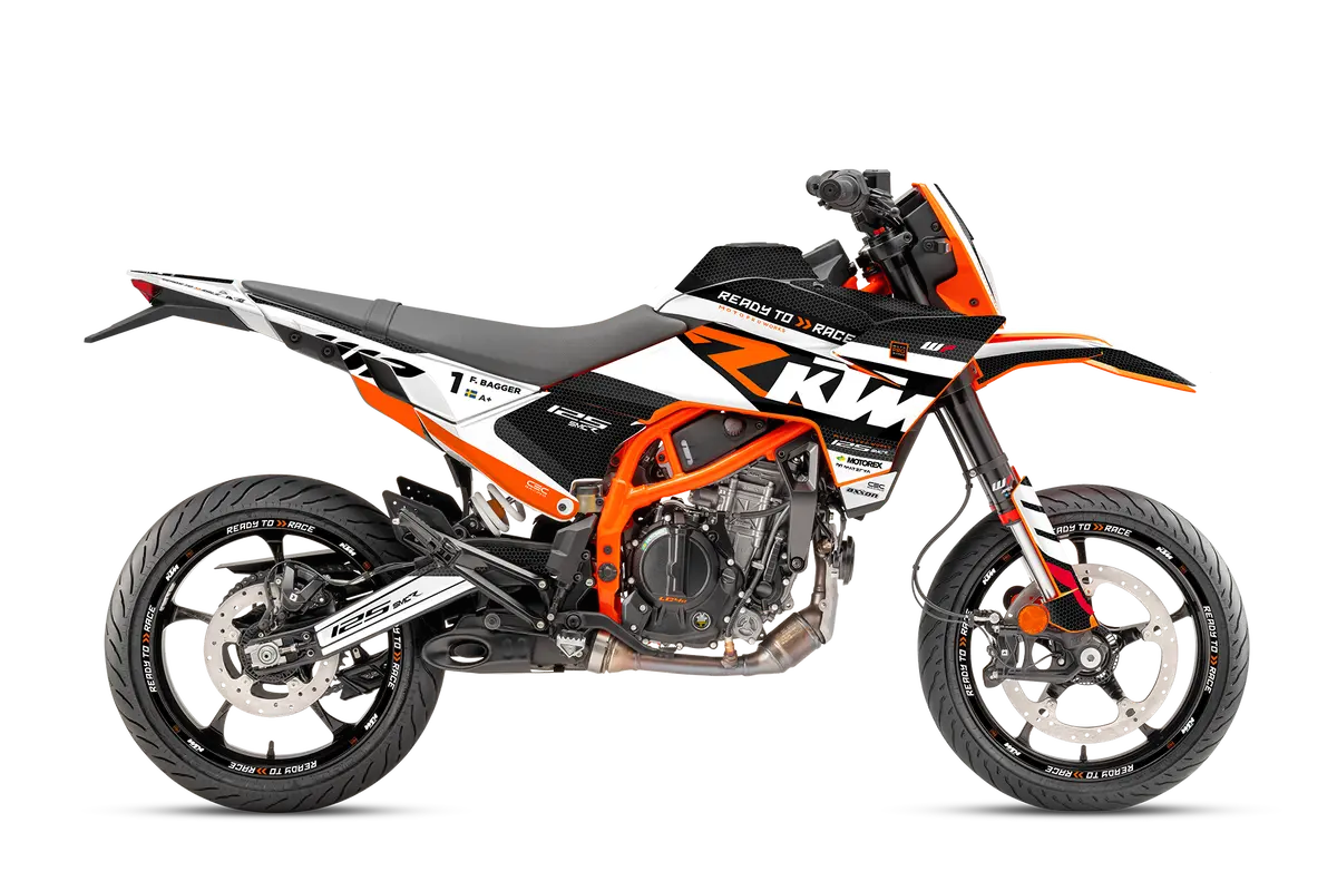 Ktm 125 Smc-R Graphics - "Rr-Tech" (White) 1
