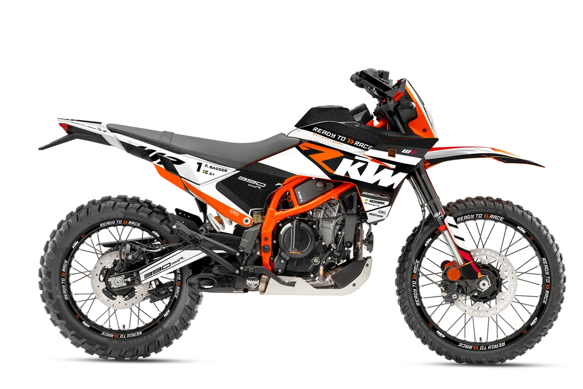 Ktm 390 Enduro R Graphics - "Rr-Tech" (White) 1