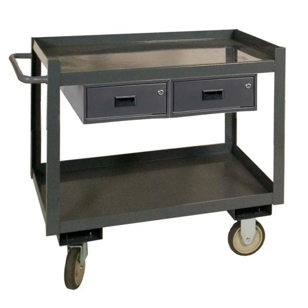 Mobile Work Station Cart W/ 2 Drawers 1