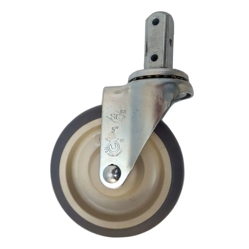 5" X 1-1/4" Thermo-Pro Wheel Square Swivel Stem Caster - 300 Lbs. Capacity 1