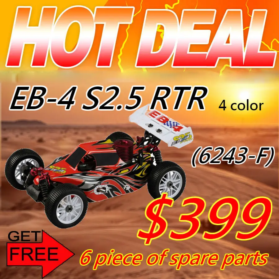 Thunder Tiger Eb-4 S2.5 Nitro Pro Buggy 4Wd 1:8 Rtr 1