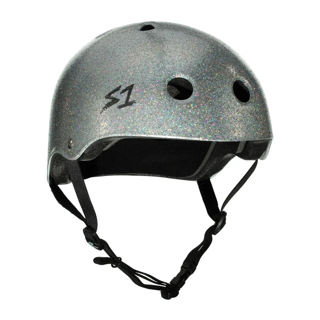 S1 Lifer Silver Glitter Gloss Helmet 1