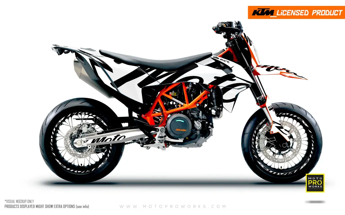 Ktm Graphics - 690 Smc-R "Script" (White) 1