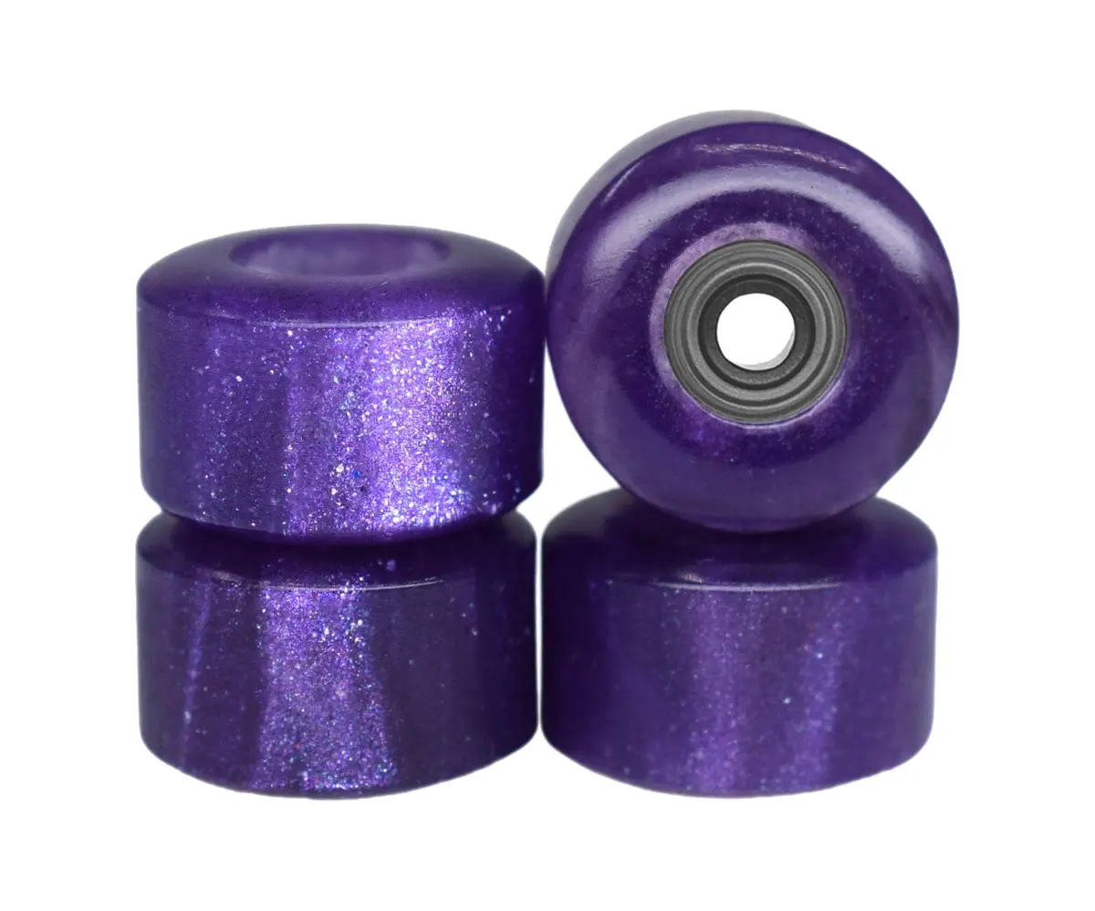 Apex New Street, Geode Series Wheels - 77D Urethane - Abec-9 Bearings - "Amethyst Swirl" 1