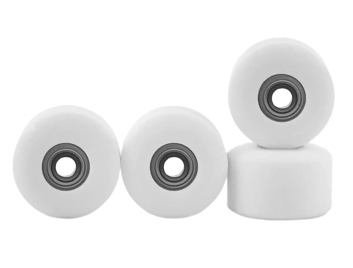 Apex New Street Wheels - 61D Urethane - Abec-9 Bearings - "White Snow" 1