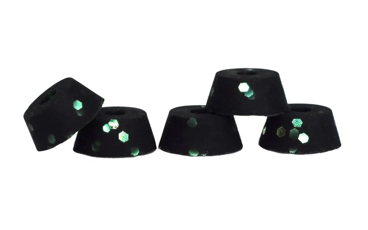 Bubble Bushings Pro Duro Series - Multiple Durometers - Black With Green Glitter 1
