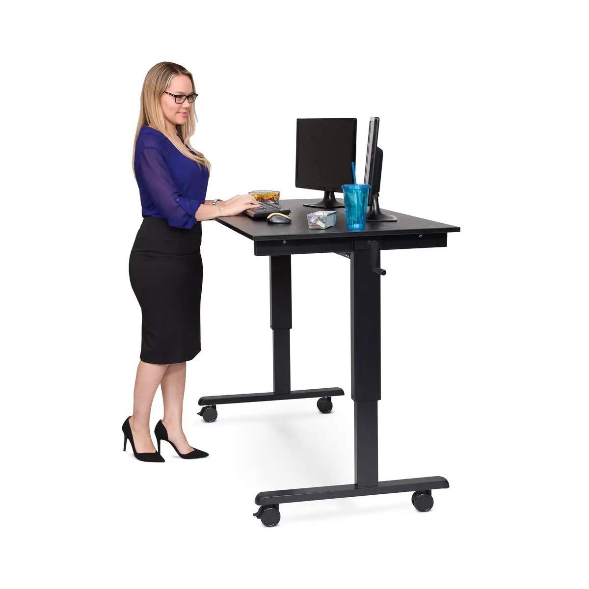 Adjustable Crank Stand Up Desk (59"W X 29.5"D) 1