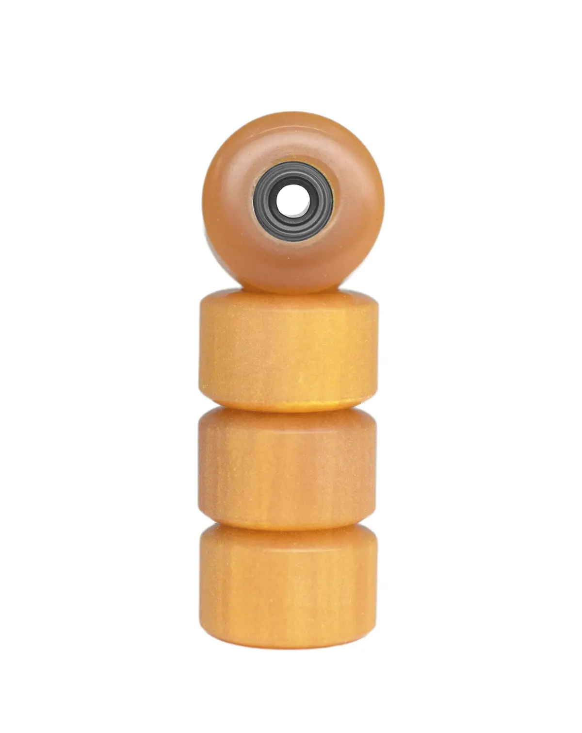 Apex New Street, Geode Series Wheels - 77D Urethane - Abec-9 Bearings - "Gold & Amber Swirl" 2