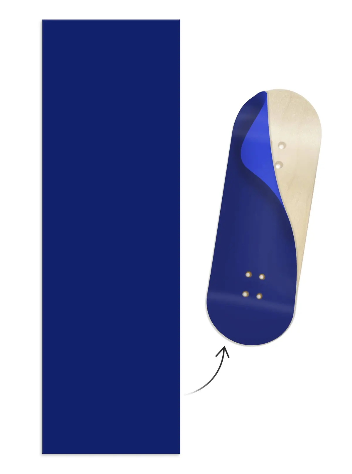 "Blue Sapphire Colorway" Colorblock Fingerboard Deck Wrap - 35Mm X 110Mm 1