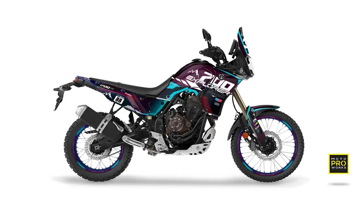 Yamaha Tenere 700 Graphics - "Thrust" (Purple) 1