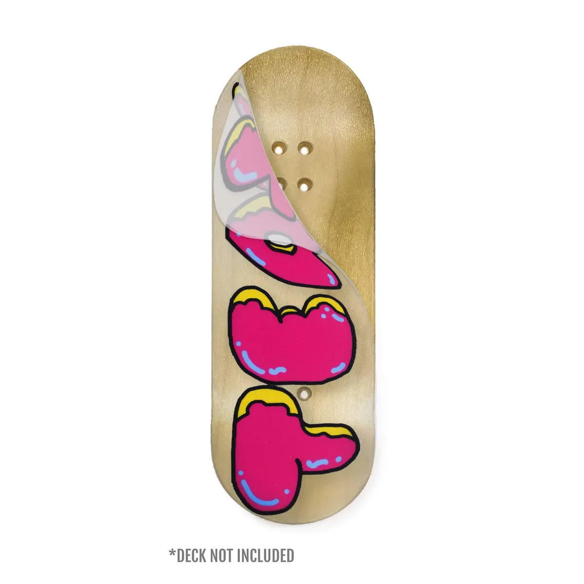 "Donut Teak Logo, White" Deck Graphic Wrap (Transparent Background) - 35Mm X 110Mm 2