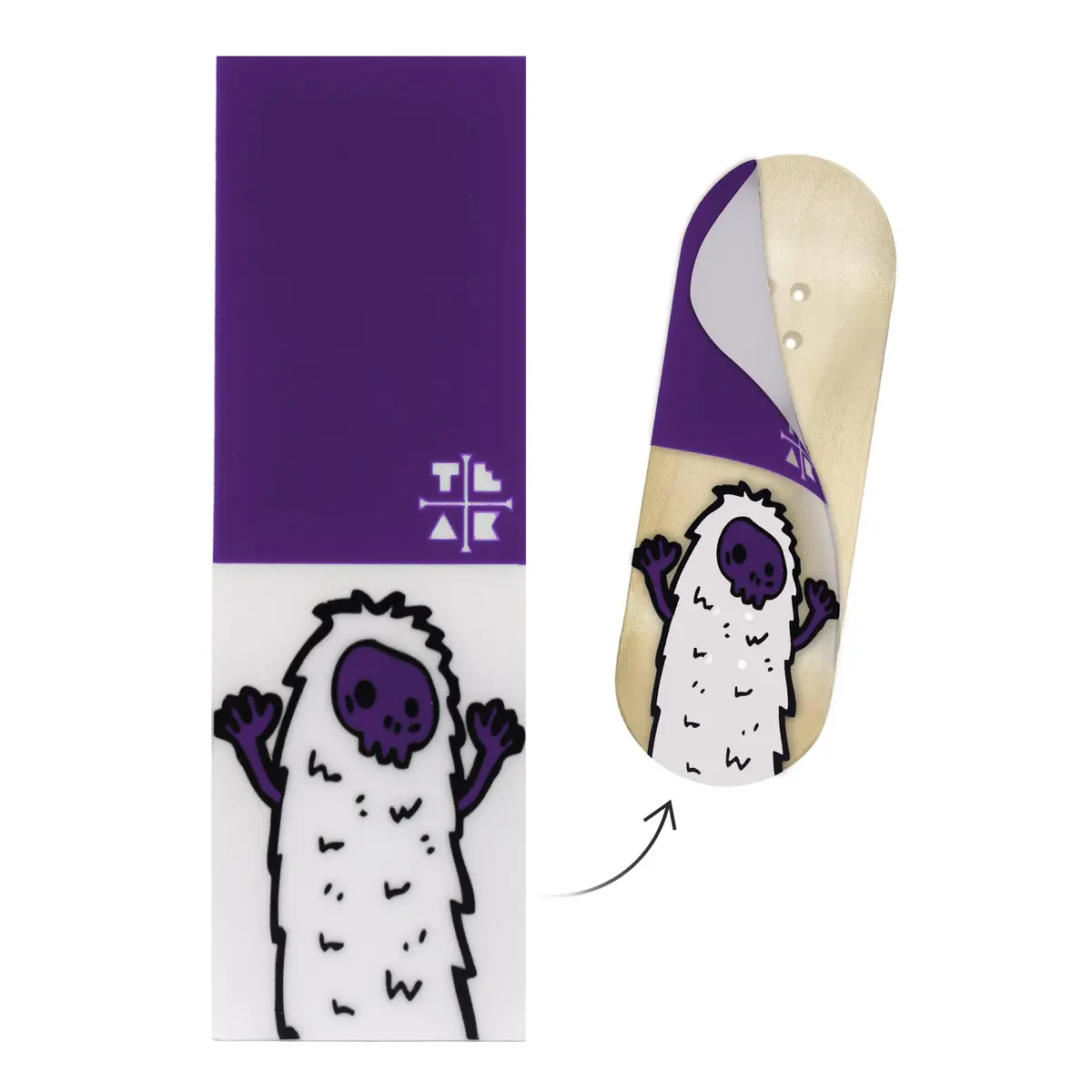 "Purple Yeti" Deck Graphic Wrap (Transparent Background) - 35Mm X 110Mm 1