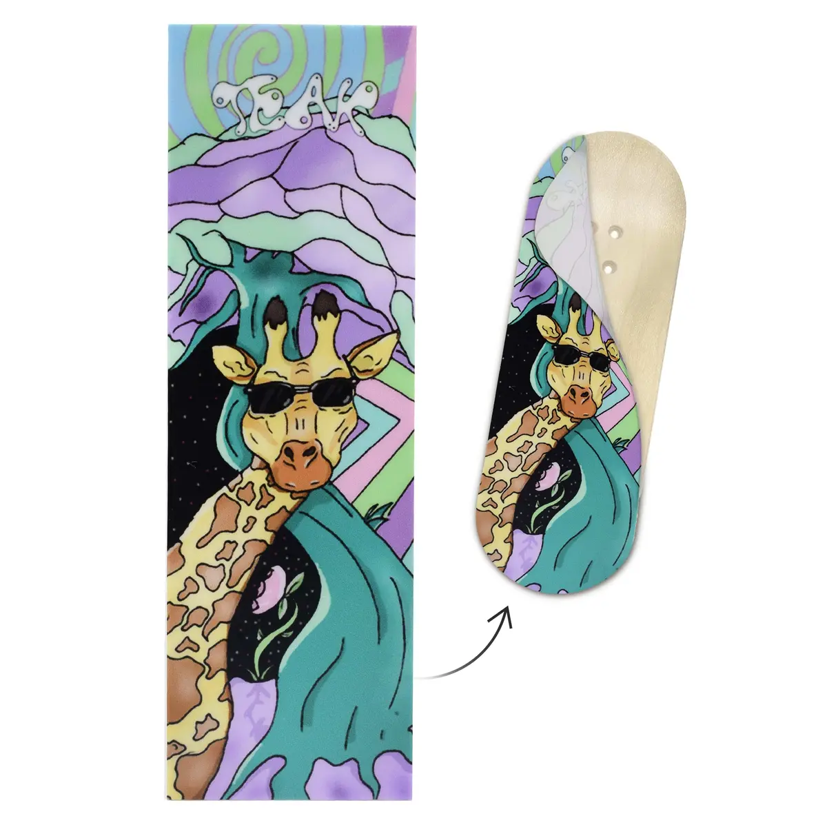 "Graffiti Giraffe" Deck Graphic Wrap - 35Mm X 110Mm 1