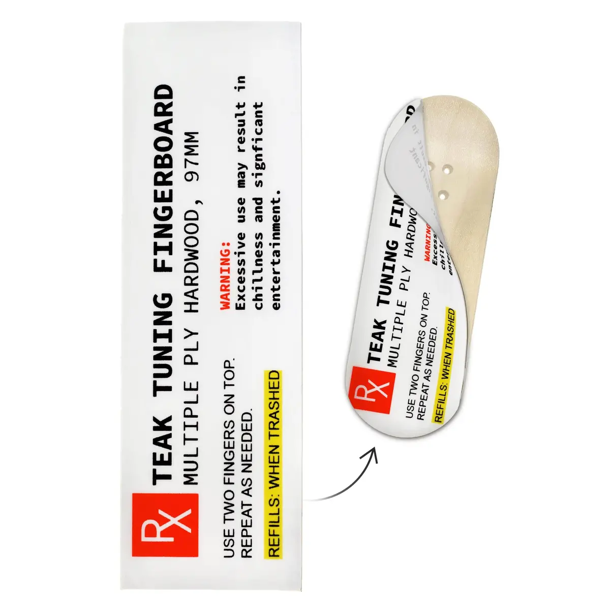 "Teak Prescription" Deck Graphic Wrap - 35Mm X 110Mm 1