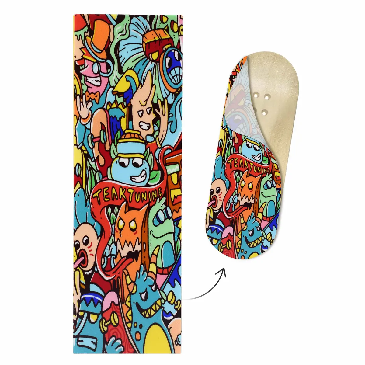 "Bubble Bushings & Monsters" Deck Graphic Wrap - 35Mm X 110Mm 1