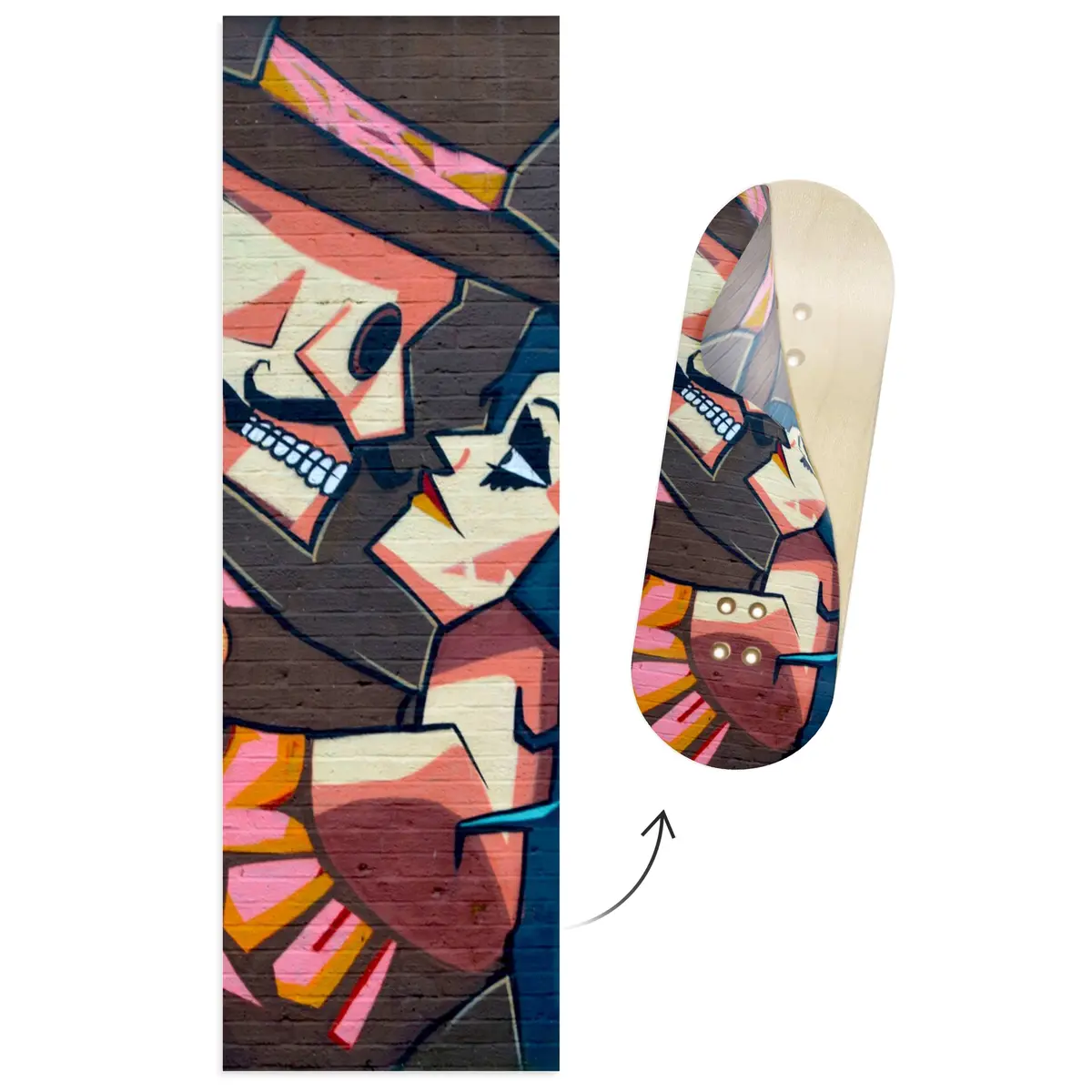 "Skeleton Love" Deck Graphic Wrap - 35Mm X 110Mm 1