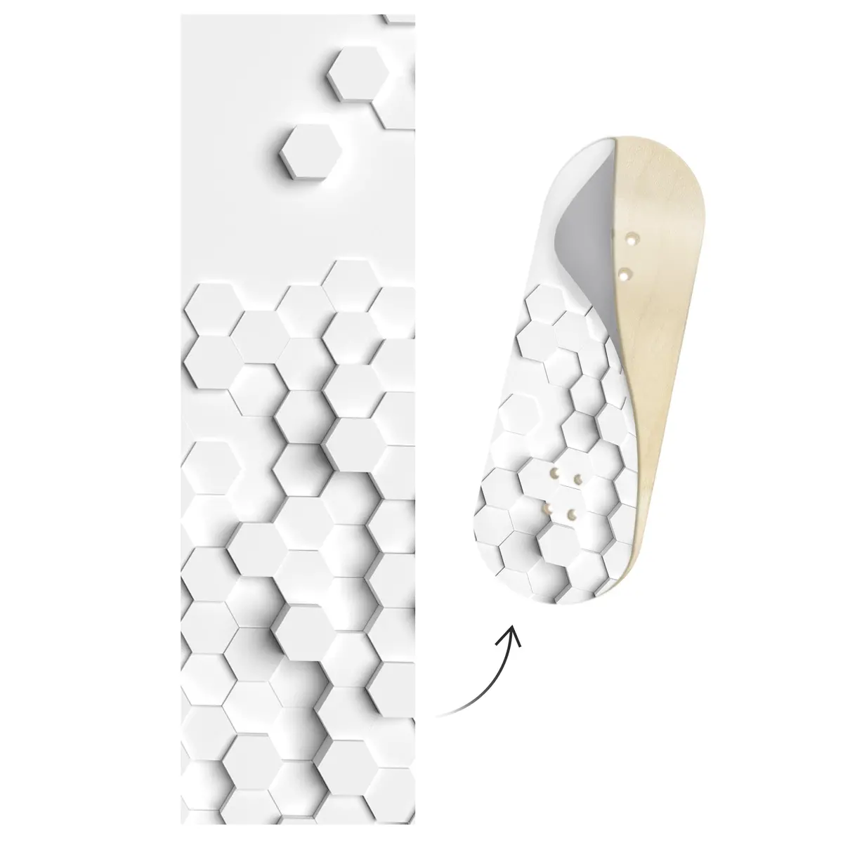 Limited Edition "Raised Hexagons" Deck Graphic Wrap - 35Mm X 110Mm 1