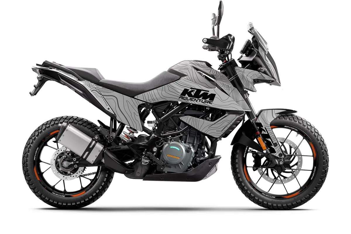 Ktm 390 Adventure Graphics - "Topography" (Grey) 1