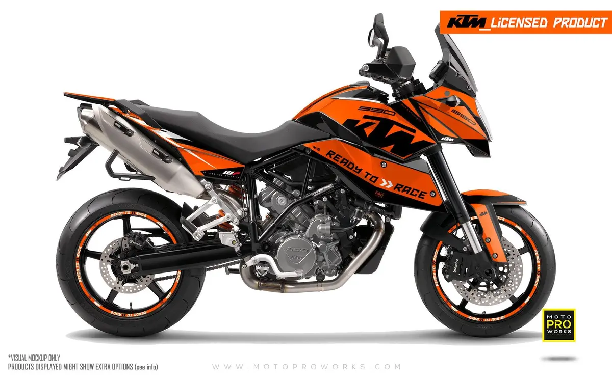 Ktm 990 Sm / Smr / Smt Graphics - "Torque" (Orange) 2