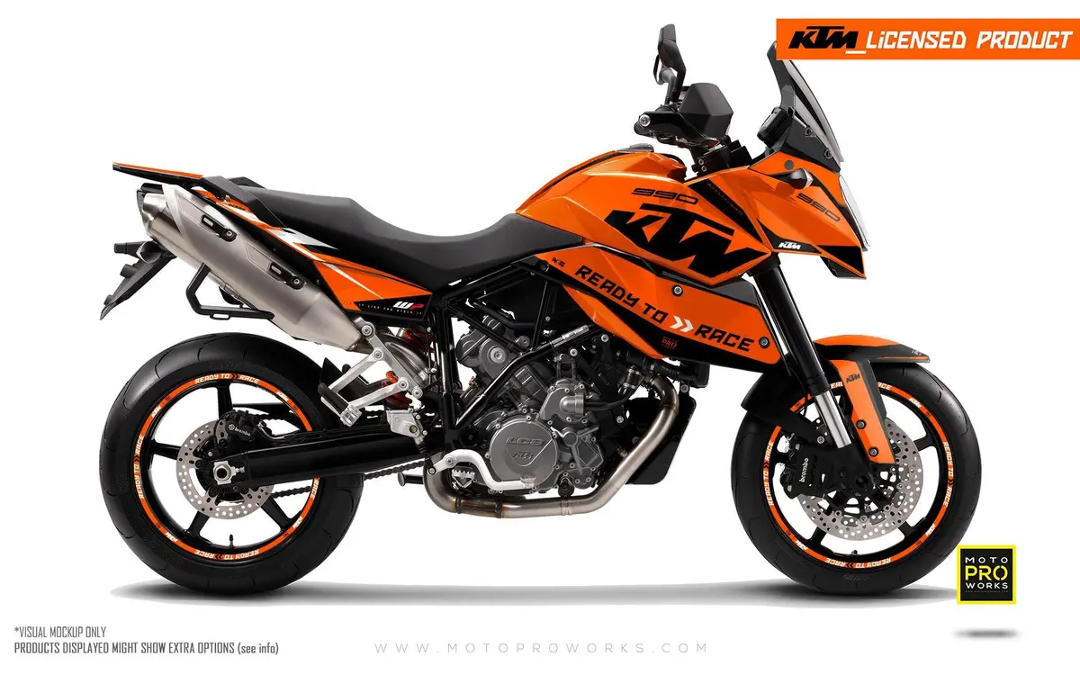 Ktm 990 Sm / Smr / Smt Graphics - "Torque" (Orange) 1