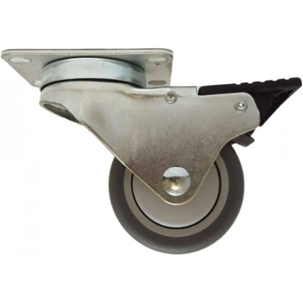 3" X 1-1/4" Thermo-Pro Wheel Swivel Caster W/ Total-Lock Brake - 210 Lbs. Cap. 1