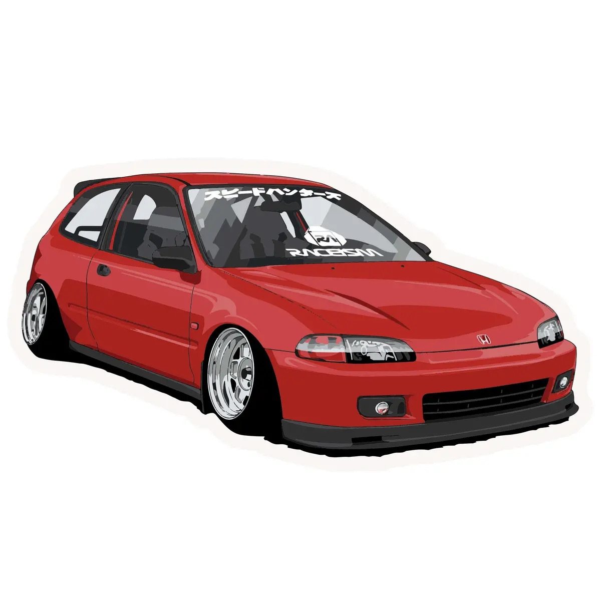 Honda Hatchback Eg Sticker 1