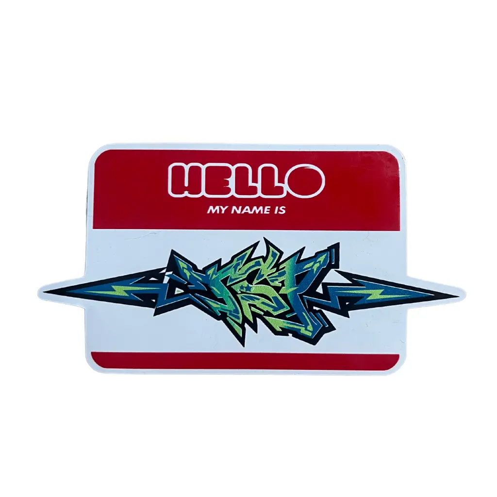 Tsp The Shop "Hello My Name Is" Tsp Crew Sticker 1