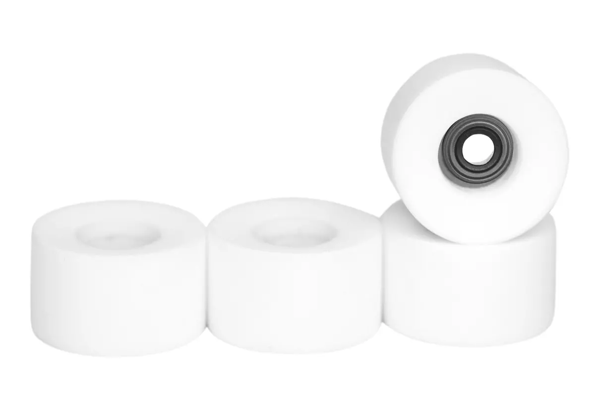 Apex Cruiser Wheels - 71D Urethane - Abec-9 Bearings - "White Snow" 1