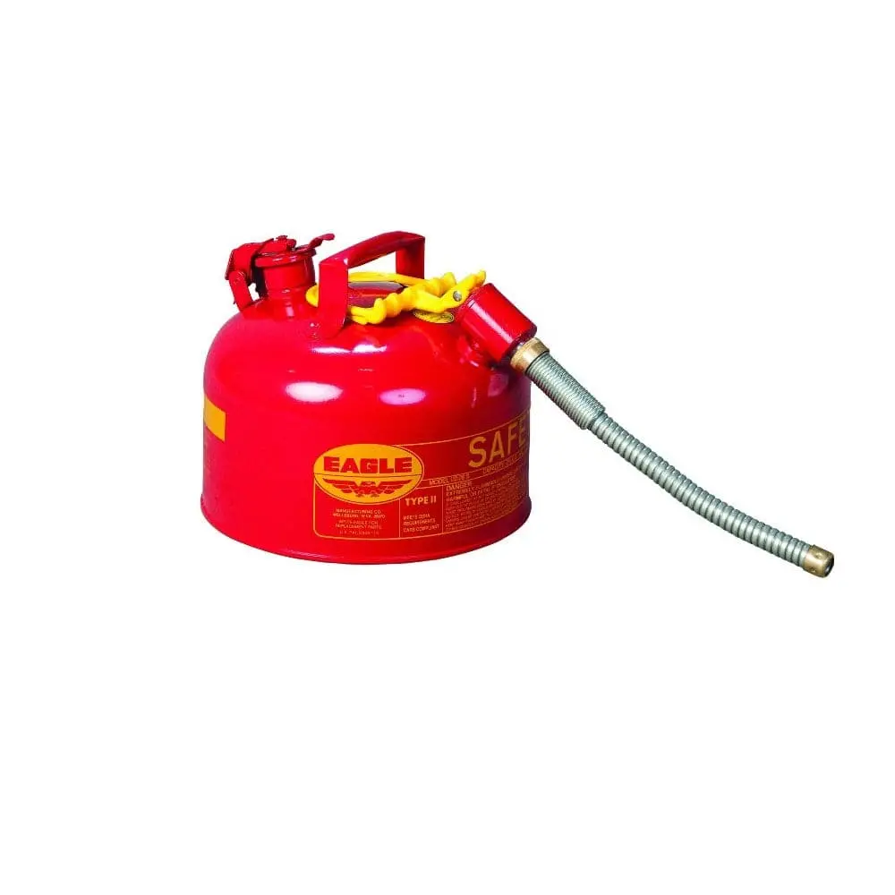 Type Ii Safety Can, 2.5 Gal. Red With 7/8" O.D. Flex Spout 1