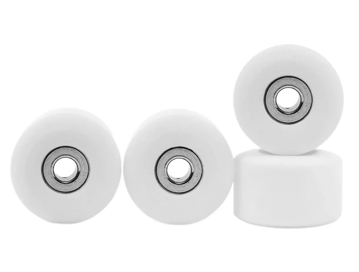 Apex New Street Wheels - 71D Urethane - Ultraspin Bearings - "White Snow" 1