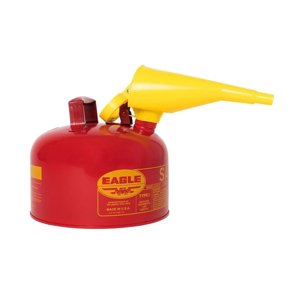 Type I Safety Can, 2.5 Gal. Red With F-15 Funnel 2