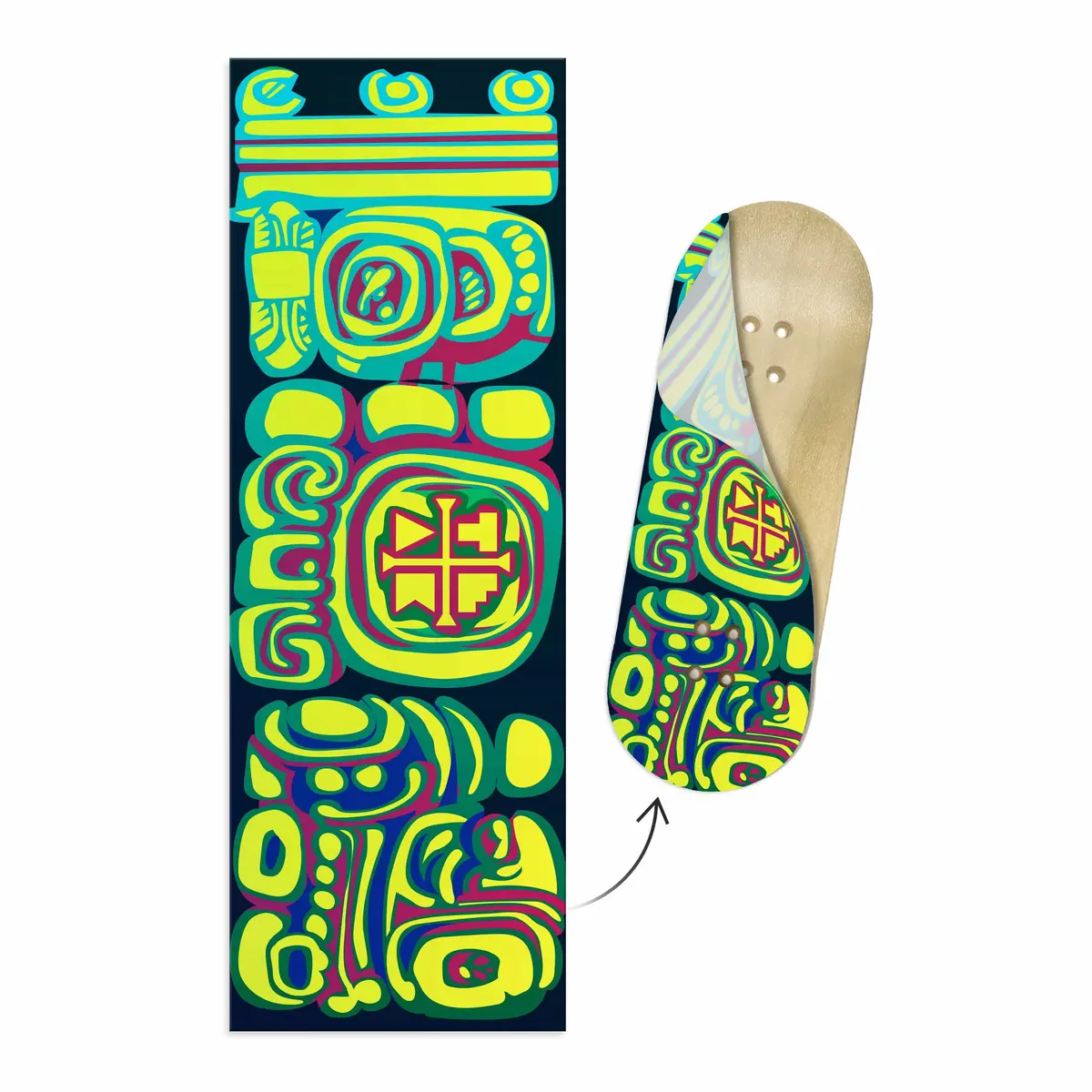 "Xbalanque" Artist Collaboration Deck Graphic Wrap - 35Mm X 110Mm 1