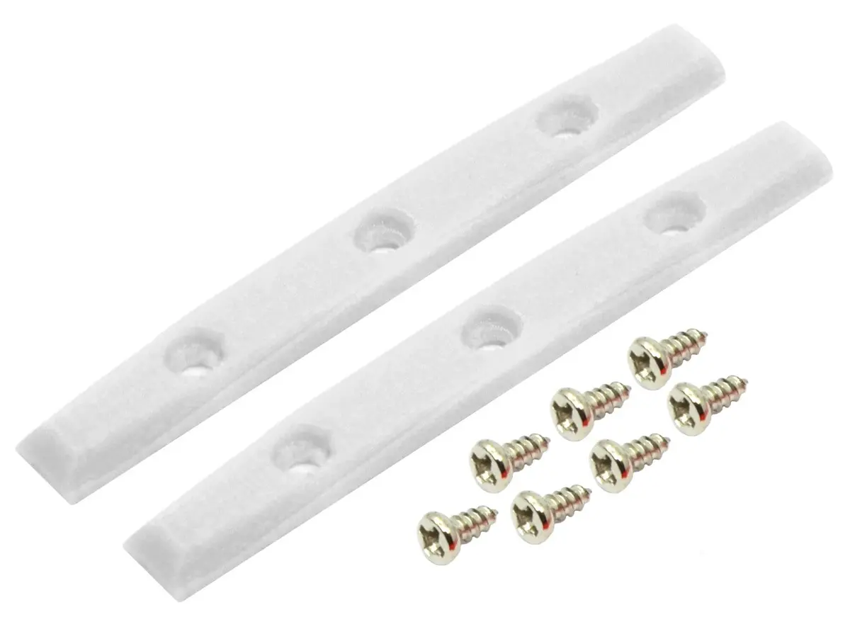 Gem Edition Board Rails (Screws Included) - White 1