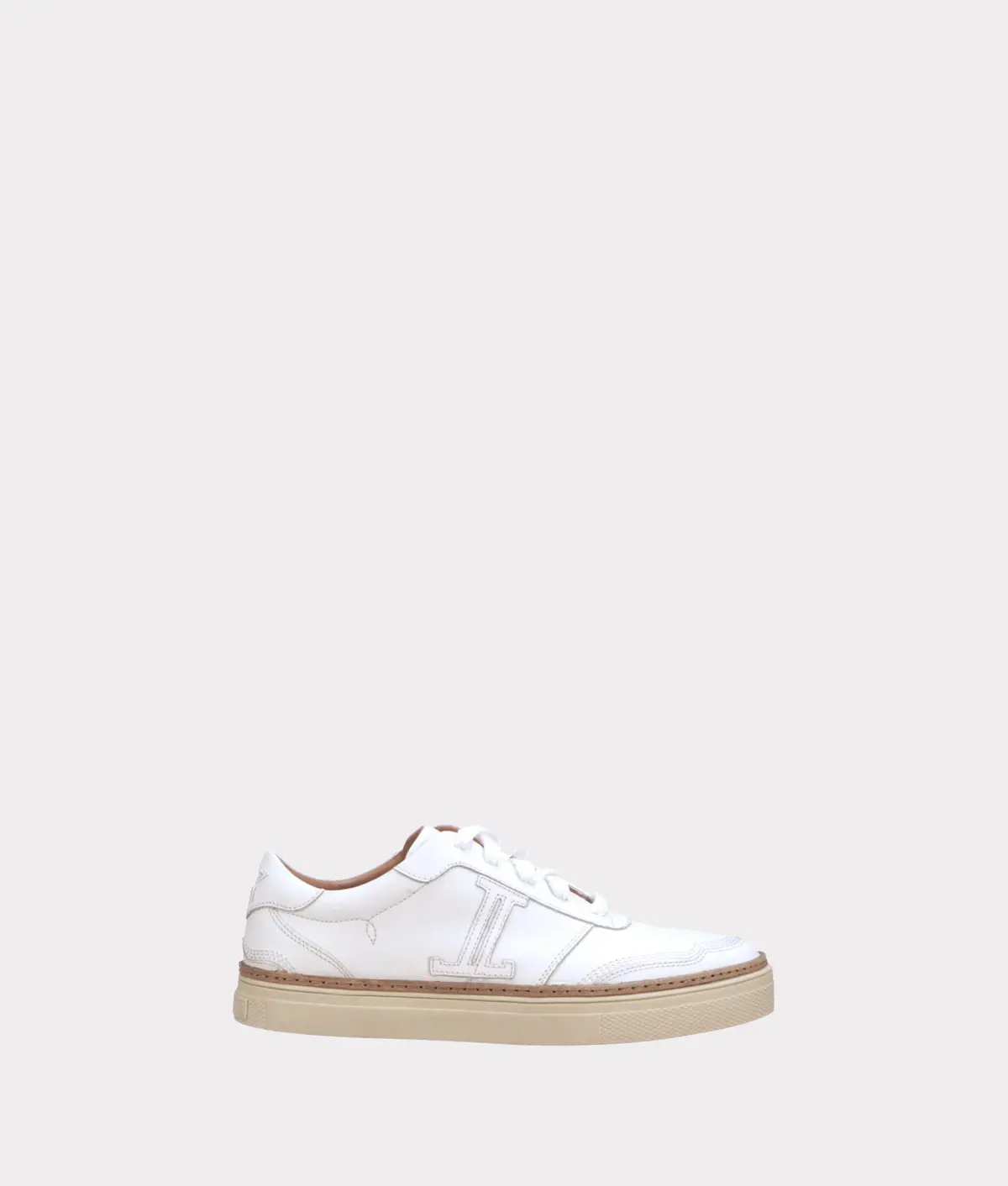 Double L Lace Up Sneakers :: White 1