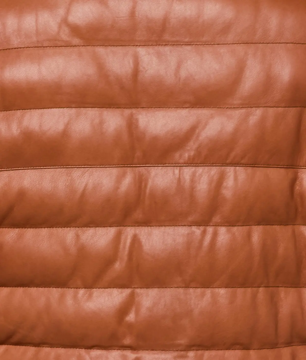 Men's Leather Puffer Jacket :: Cognac 2