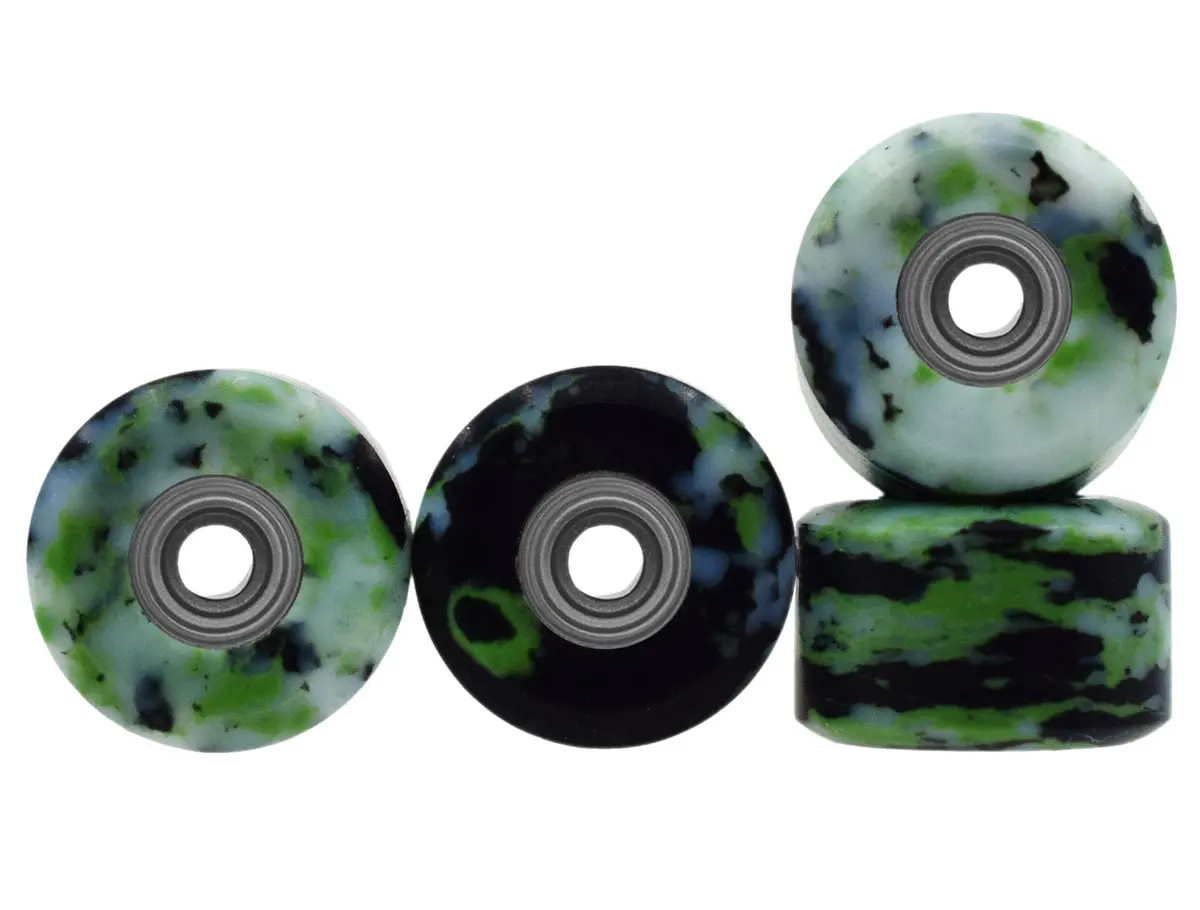 Apex New Street Wheels - 65D All Terrain Polymer - Abec-9 Bearings - "Zombie Swirl" 1