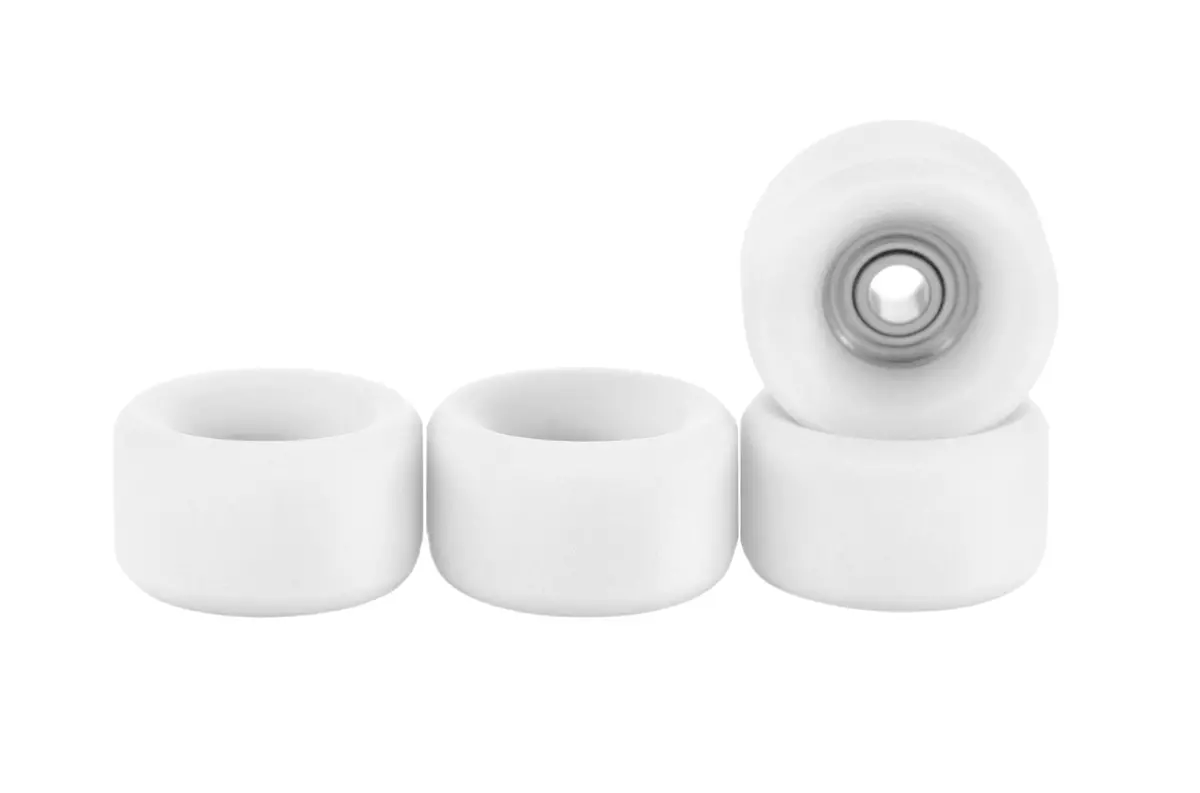 Apex Slim Bowl Wheels - 61D Urethane - Abec-9 Bearings - "White Snow" 1