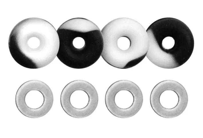 O-Ring Bushings Pro Duro Series - Multiple Durometers - Black & White Swirl 1