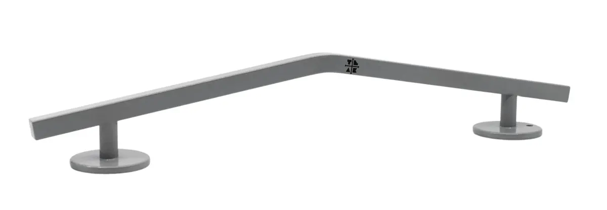 Straight, Mellow Peak Style Fingerboard Rail, 12" Long - Steel Construction - Silver Grey 1