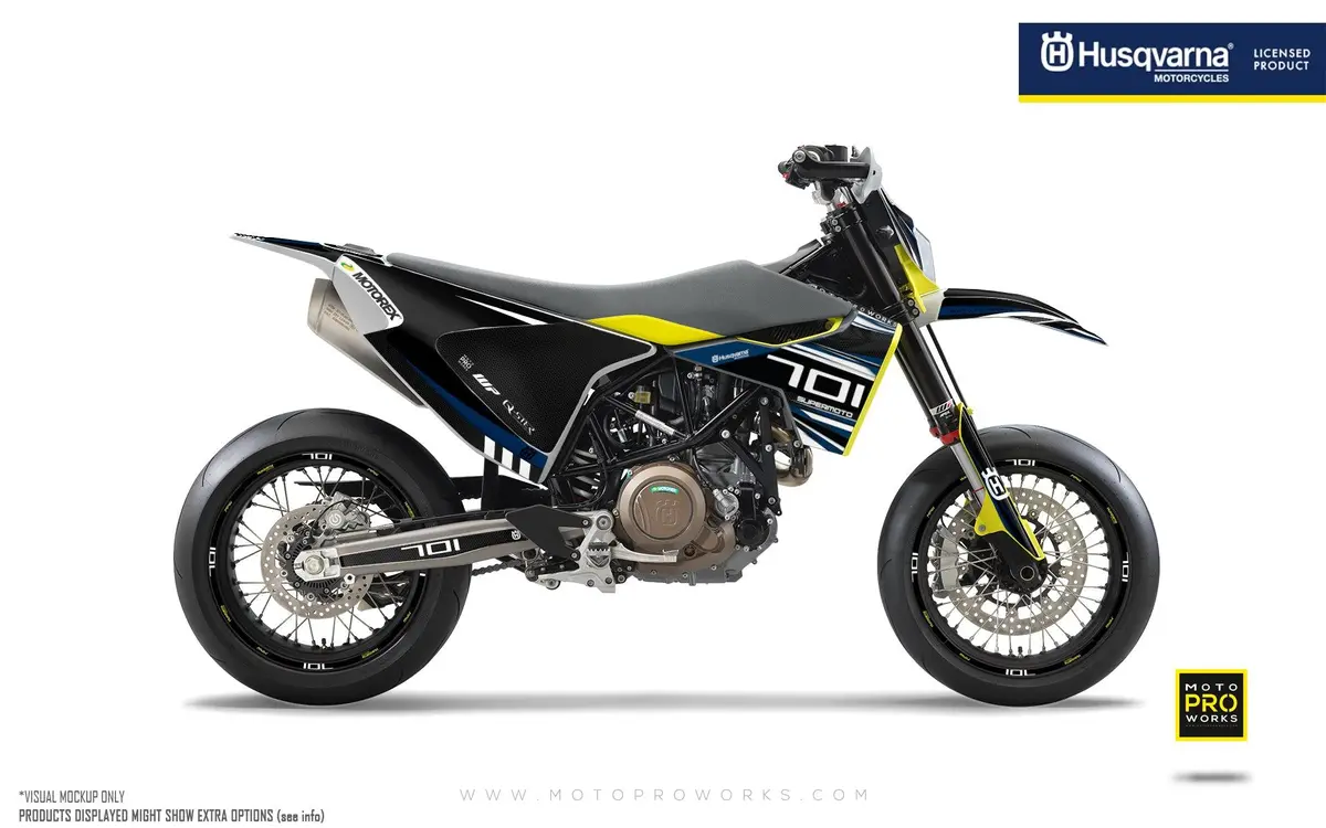 Husqvarna 701 Enduro Graphics - "Vortex" (Black/Blue) 1