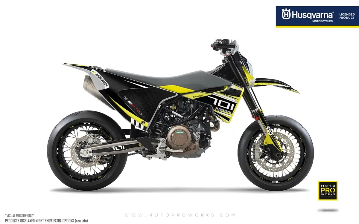 Husqvarna 701 Graphics - "Vortex" (Black/Yellow) 1