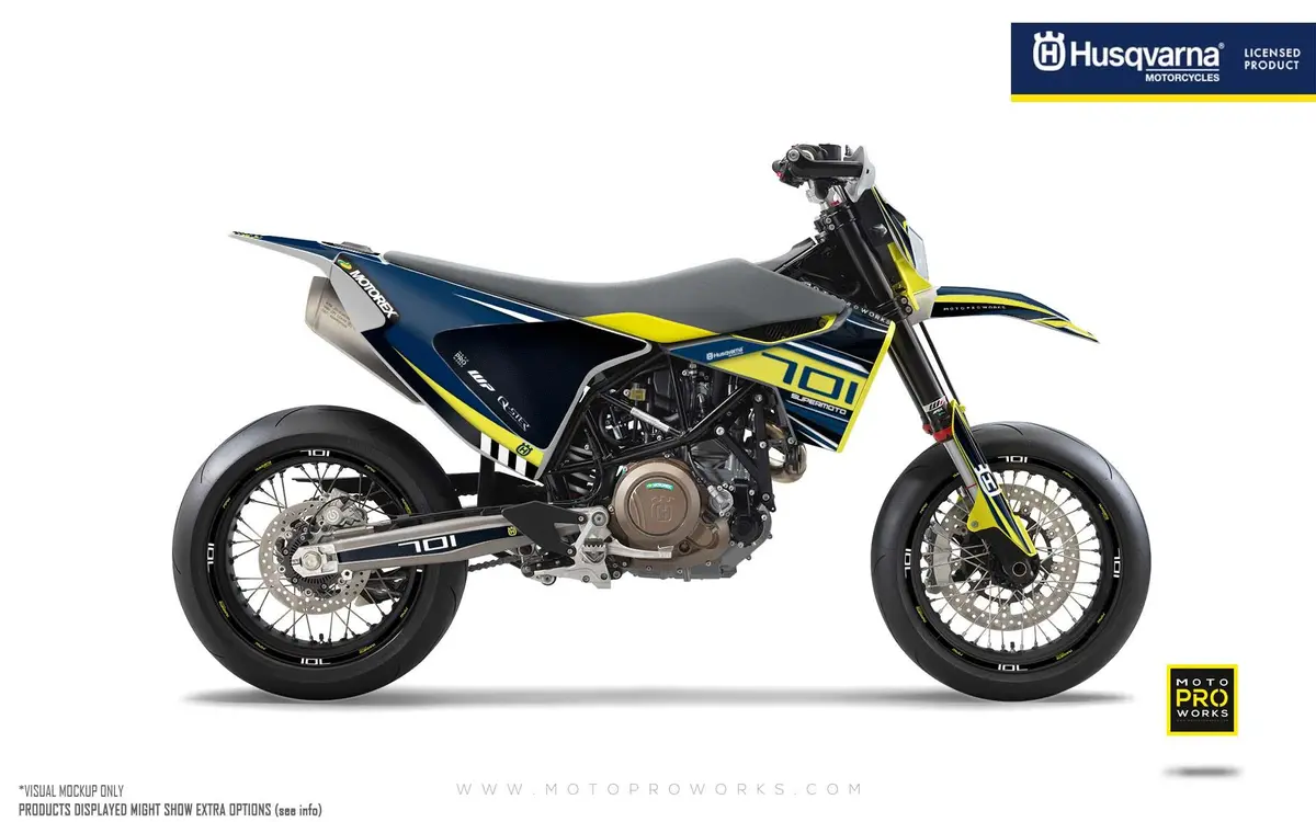 Husqvarna 701 Graphics - "Vortex" (Blue/Yellow) 1