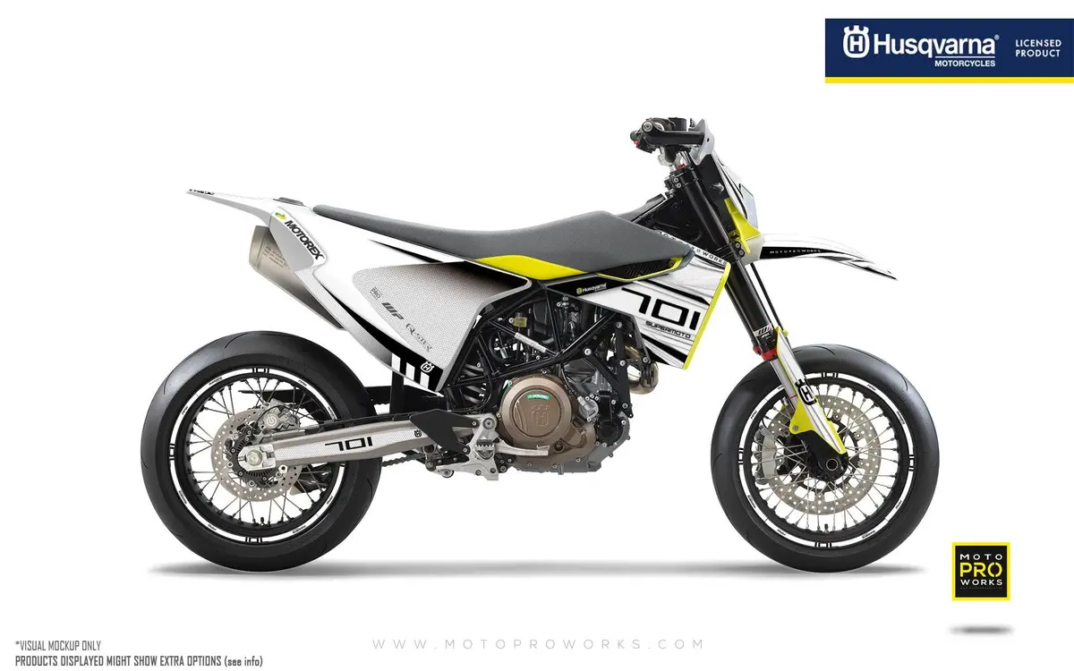 Husqvarna 701 Enduro Graphics - "Vortex" (White) 1