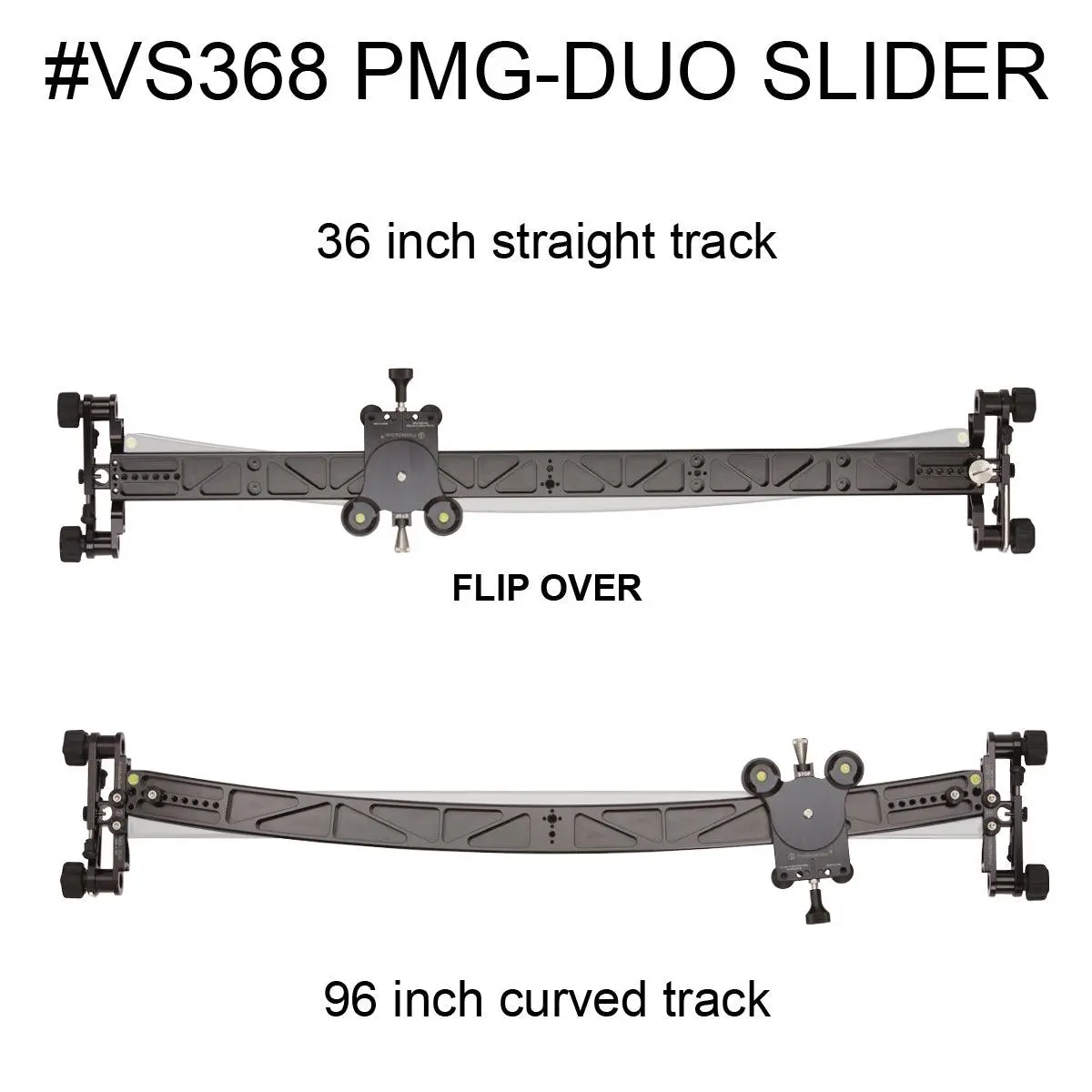 Vs368 Duo Dual Track Video Slider 36" Straight & 8 Ft Curve Track 1