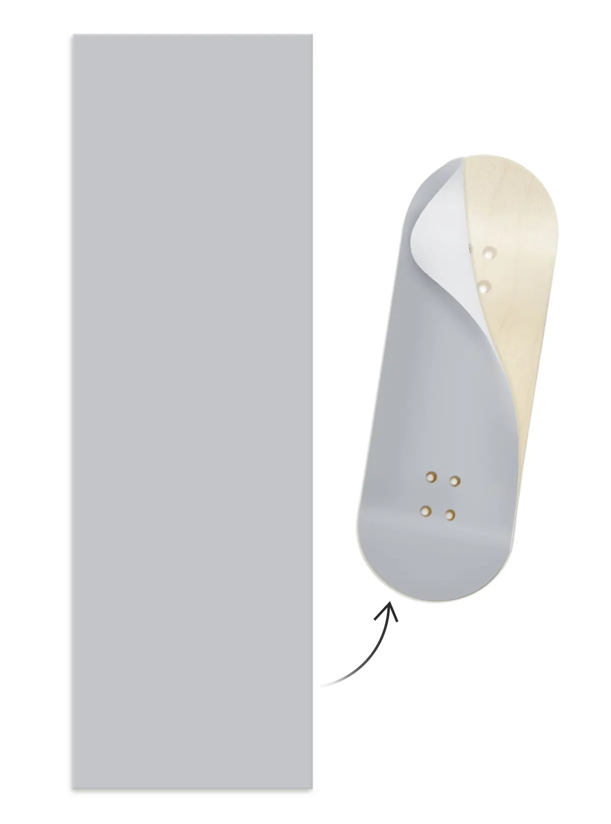 "Silver Knight Colorway" Colorblock Fingerboard Deck Wrap - 35Mm X 110Mm 1