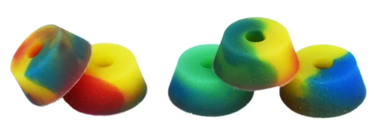 Bubble Bushings Pro Duro Series - Multiple Durometers - Tie Dye Swirl 1
