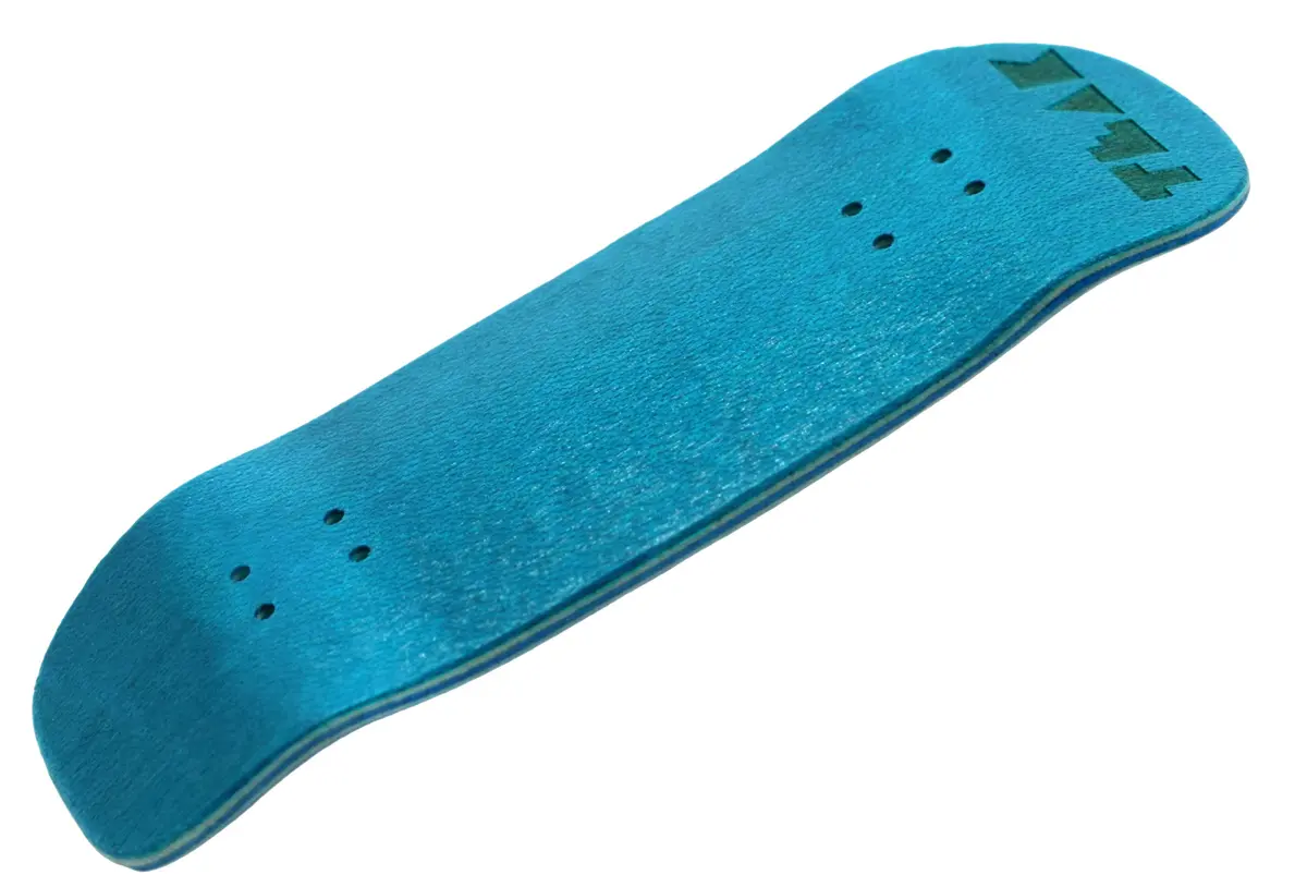 Prolific Wooden 5 Ply Fingerboard Boxy Deck 33.5X96mm - Teak Teal - With Color Matching Mid Ply 1